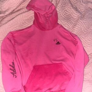 Adidas Women's Bright Pink Hoodie